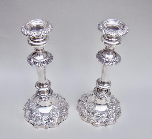 Pair of Georgian Old Sheffield Plate Candlesticks c.1820 (1 of 6) Pair of Georgian Old Sheffield Plate Candlesticks c.1820 (1 of 6)