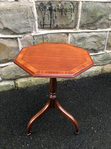 Antique Mahogany Tripod Wine Table Inlaid (1 of 5)