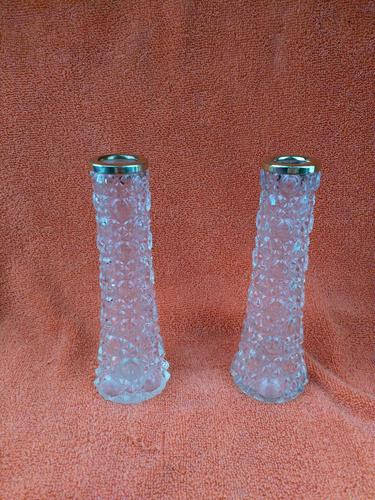 A Pair of Antique Brass Topped Vanity Bud Vases C1920 (1 of 7) A Pair of Antique Brass Topped Vanity Bud Vases C1920 (1 of 7)