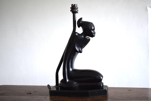 Art Deco Period Figural Table Lamp Kneeling African Woman (1 of 10) Art Deco Period Figural Table Lamp Kneeling African Woman (1 of 10)