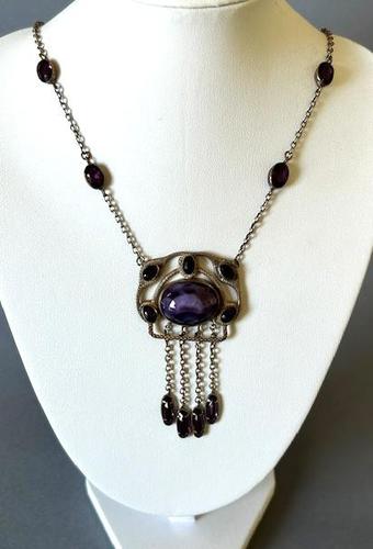 Arts & Crafts Amethyst Pendant Necklace (1 of 6)