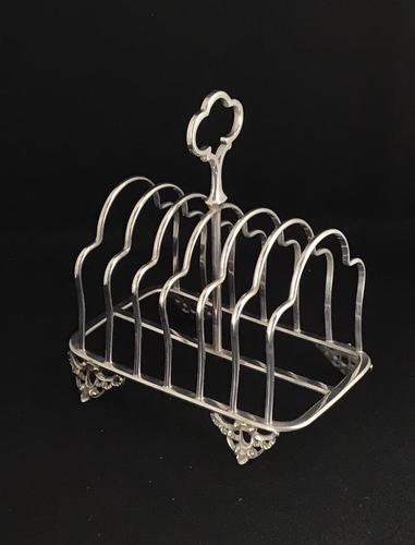 Early Victorian Elkington and Co Silver Plated Toast Rack (1 of 6) Early Victorian Elkington and Co Silver Plated Toast Rack (1 of 6)