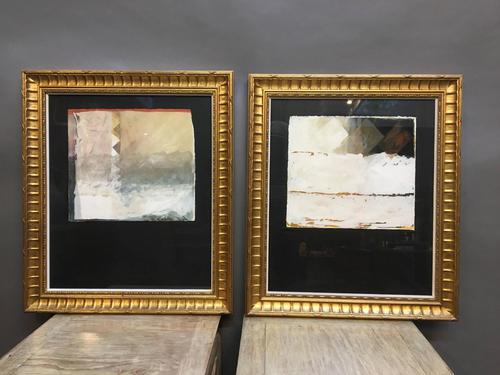 Pair of Mid 20th Century Abstract Studies, Signed (1 of 8) Pair of Mid 20th Century Abstract Studies, Signed (1 of 8)