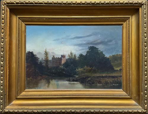 Lovely Original Mid 19th Century Antique British Castle River Landscape Oil Painting (1 of 11) Lovely Original Mid 19th Century Antique British Castle River Landscape Oil Painting (1 of 11)