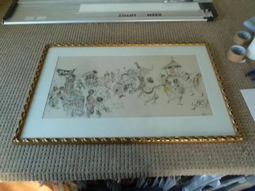 William Papas "Tea Board, India  " Mixed Media Painting 1970's - 3 of 6 Listed (1 of 7)