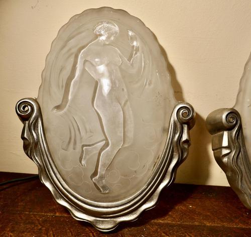 Pair of Art Deco Wall Light Shades by Muller Freres Luneville (1 of 10) Pair of Art Deco Wall Light Shades by Muller Freres Luneville (1 of 10)