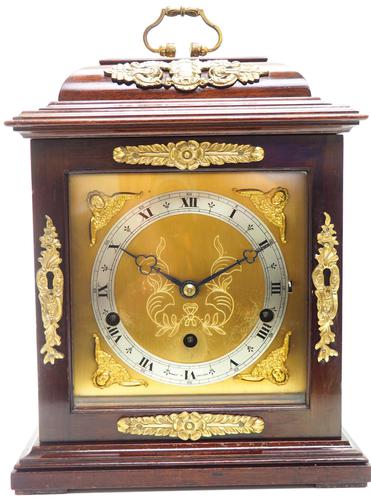 Superb Mahogany Caddy Top Mantel Clock Dual Musical Bracket Clock by Elliott (1 of 9)