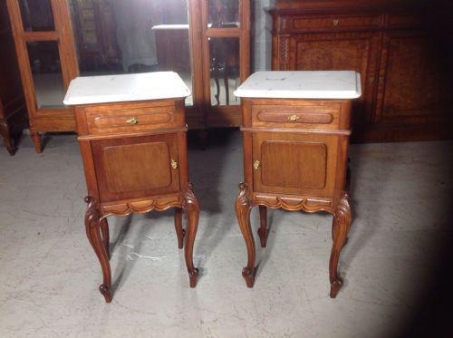 Pair of French Mahogany Bedside Cabinets (1 of 8)