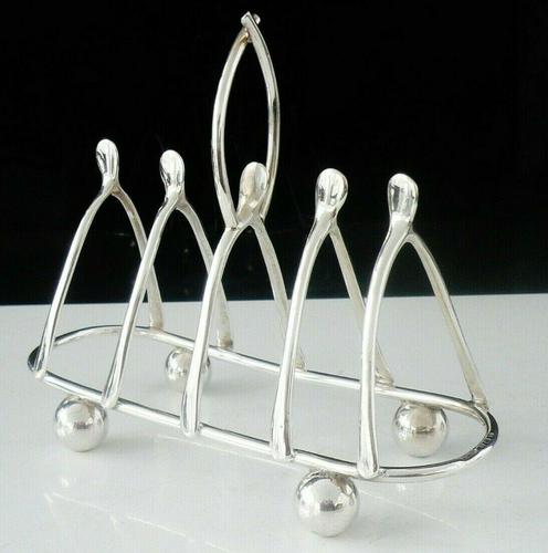 Sterling Silver Wishbone Toast Rack, Norton & White (1 of 9) Sterling Silver Wishbone Toast Rack, Norton & White (1 of 9)