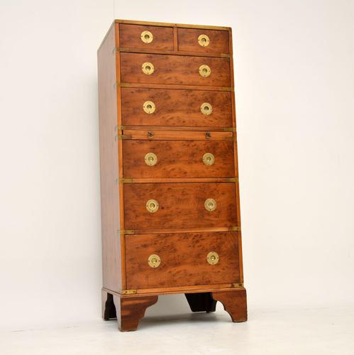 Antique Yew Wood Military Campaign Chest of Drawers (1 of 13)