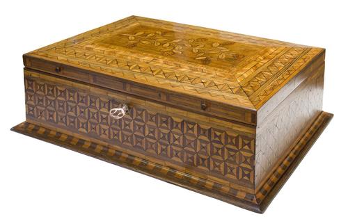 19thc Parquetry Casket (1 of 9)