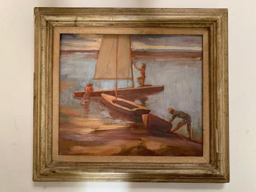 Lubbock - Summer Boating - Oil on Board (1 of 2) Lubbock - Summer Boating - Oil on Board (1 of 2)