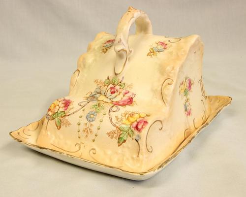 Antique Devon Wear Shaped Cheese Dish & Cover (1 of 9)