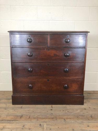 Victorian Oak Straight Front Chest of Drawers (1 of 7)