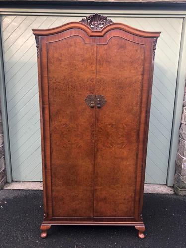 Antique Burr Walnut Single Wardrobe (1 of 11)