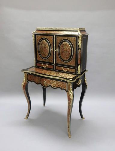French 19th Century Louis XV Style Boulle Writing Cabinet (1 of 11) French 19th Century Louis XV Style Boulle Writing Cabinet (1 of 11)