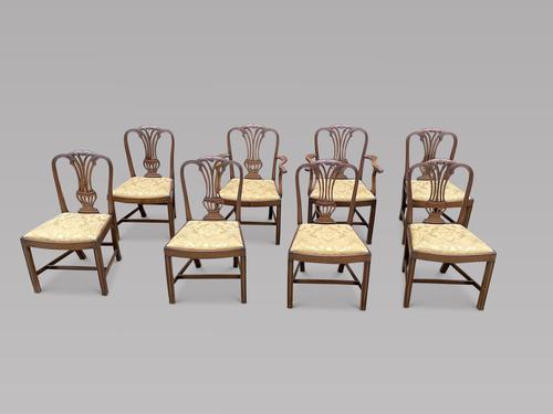 Eight 19thc Chippendale Style Mahogany Dining Chairs (1 of 6)