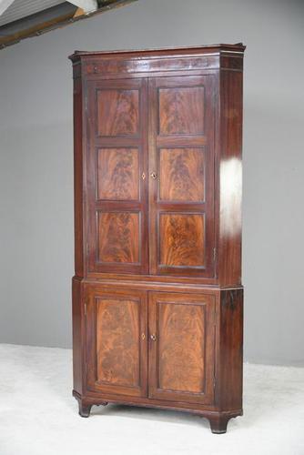 Antique Mahogany Corner Cupboard (1 of 13)