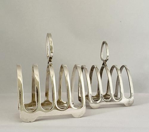 Smart Pair Silver Plated Toast Racks c.1920 (1 of 6)