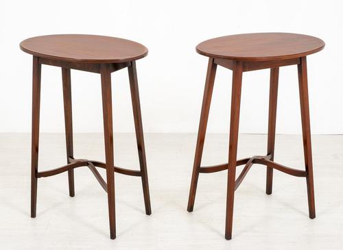 Pair of Mahogany Sheraton Revival Occasional Tables (1 of 7) Pair of Mahogany Sheraton Revival Occasional Tables (1 of 7)