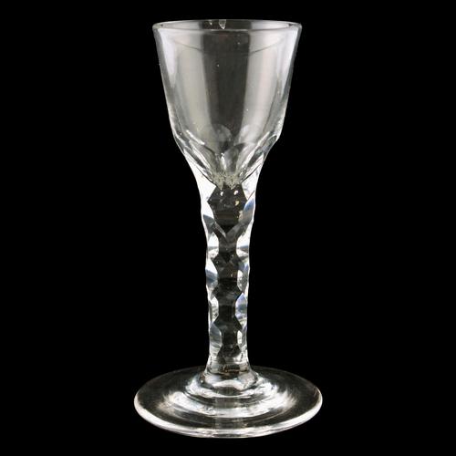 18th Century Facet Stem Wine Glass (1 of 6) 18th Century Facet Stem Wine Glass (1 of 6)
