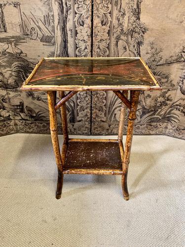 19th Century Bamboo Lacquered Occasional Table (1 of 4)