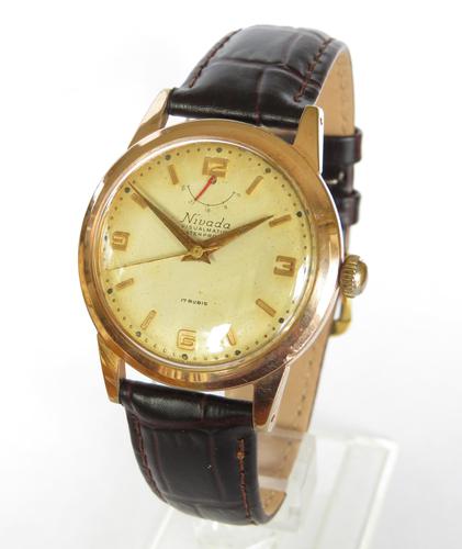 Gents 1950s Nivada Visualmatic Watch, Power Reserve Indicator (1 of 5)