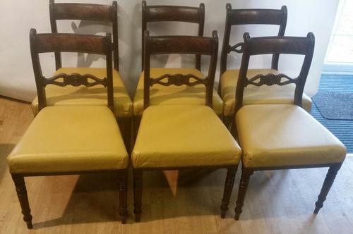 Set of 6 Regency Period Mahogany Dining Chairs (1 of 6)