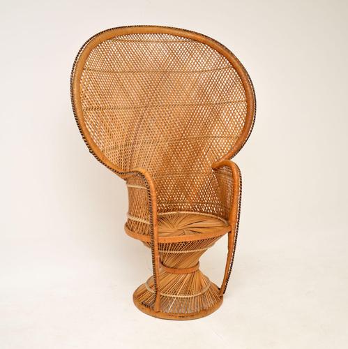 1970's Vintage Rattan Peacock Armchair (1 of 12)