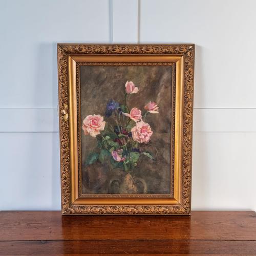 20th Century Still Life Oil Painting in Gilt Frame Oil on Canvas (1 of 9)