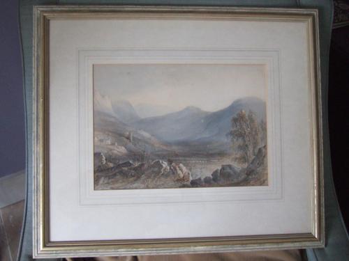 19th Century Watercolour of Mountainous Landscape 'unsigned' (1 of 7)