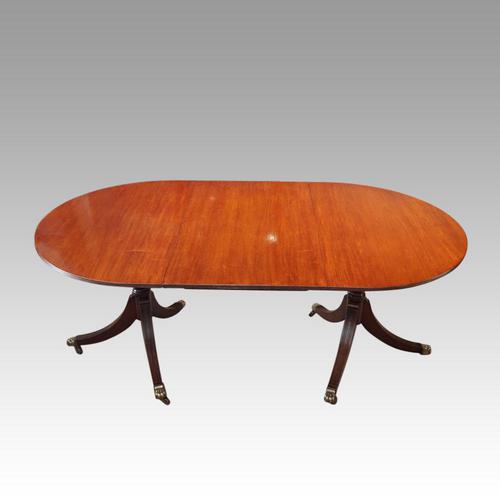 Regency Style Twin Pillar Dining Table (1 of 9) Regency Style Twin Pillar Dining Table (1 of 9)