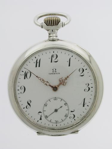 Omega Silver 0.800 Mint Open Face  Pocket Watch - Swiss 1916 (1 of 7)