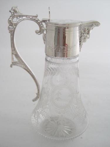 Victorian Benetfink & Co Silver Plated Claret Jug (1 of 8)