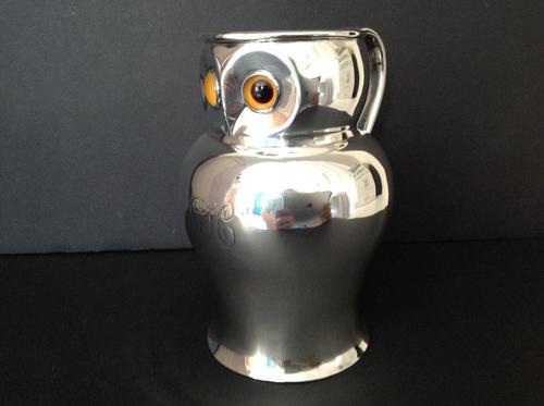 Antique Victorian Silver Owl Jug - 1896 (1 of 6)