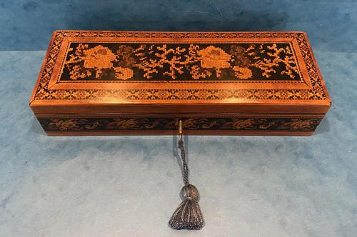 Victorian Satinwood Glove Box With Tunbridge Ware Inlay (1 of 12)