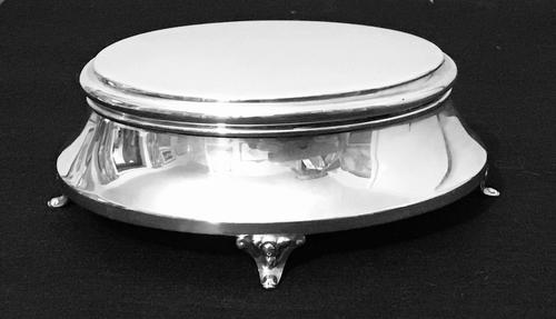 Lovely Large Edwardian Silver Oval Jewellery Box. (1 of 5) Lovely Large Edwardian Silver Oval Jewellery Box. (1 of 5)