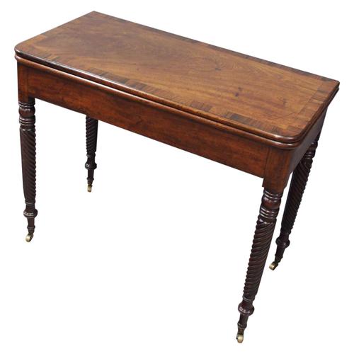 Irish Regency Mahogany Foldover Tea Table (1 of 12) Irish Regency Mahogany Foldover Tea Table (1 of 12)