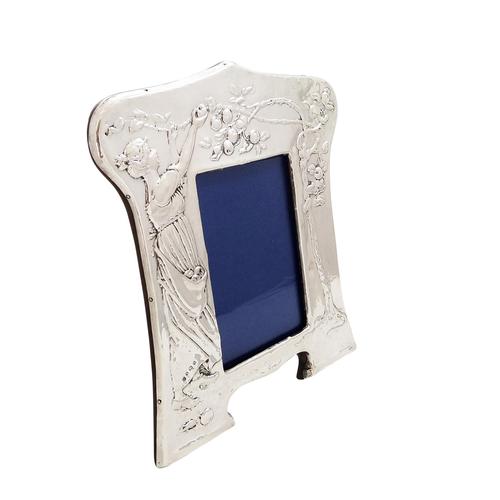 Antique Art Nouveau Sterling Silver Photo Frame - Girl Picking Fruit 1906 (1 of 10) Antique Art Nouveau Sterling Silver Photo Frame - Girl Picking Fruit 1906 (1 of 10)