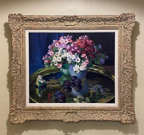 Very Pretty Oil on Board “Phlox” by Edward Hartley Mooney (1 of 4)