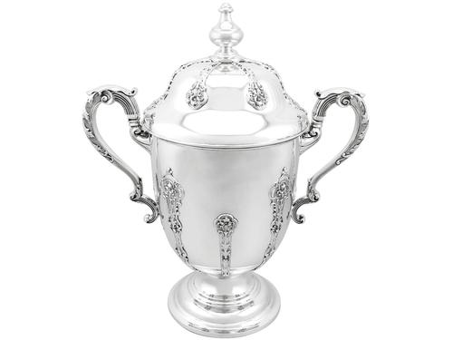 Sterling Silver Presentation Cup & Cover - Antique (1 of 12)