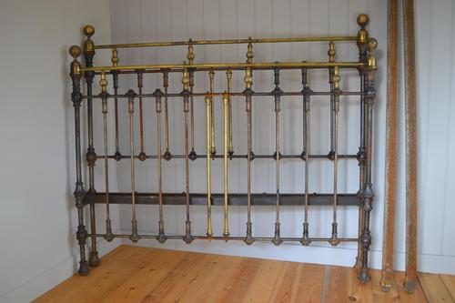 Victorian Brass & Iron King Size 5ft Antique Bed Frame (1 of 15)