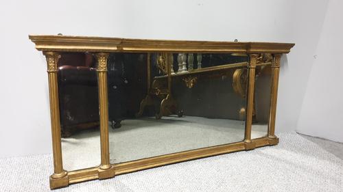 Regency Tryptic Gilt Overmantle Mirror (1 of 5)