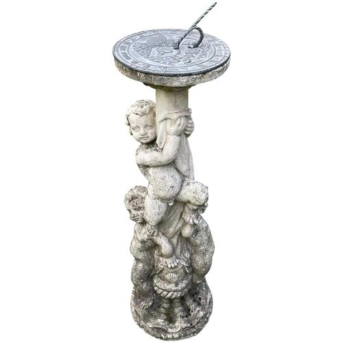 Large' Victorian Style' 3 Cherubs Stone Sundial Fairy Brass Top Timepiece (1 of 29) Large' Victorian Style' 3 Cherubs Stone Sundial Fairy Brass Top Timepiece (1 of 29)
