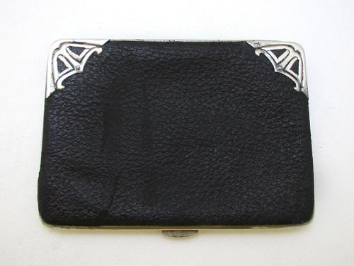Antique Edwardian 1904 Solid Sterling Silver Mounted & Leather Wallet Purse Name Card Case - Birmingham Import (1 of 9) Antique Edwardian 1904 Solid Sterling Silver Mounted & Leather Wallet Purse Name Card Case - Birmingham Import (1 of 9)