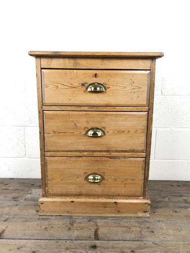 Antique Pine Chest of Drawers on a Plinth Base (1 of 13)