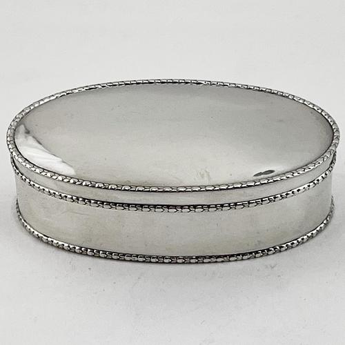 Antique Oval Sterling Silver Jewellery Box (1 of 5)