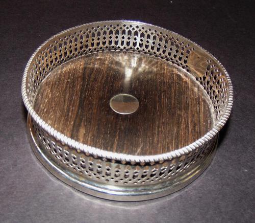 Solid Silver Wine Coaster 1841 (1 of 5) Solid Silver Wine Coaster 1841 (1 of 5)