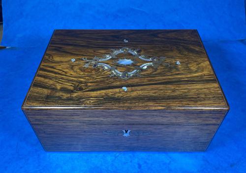 Victorian Rosewood Jewellery Box with Inlay (1 of 14)