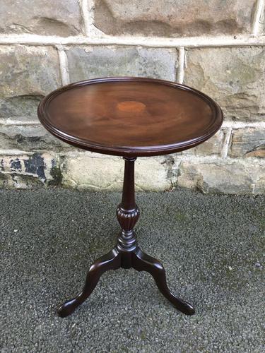 Antique Inlaid Mahogany Tripod Wine Table (1 of 6)